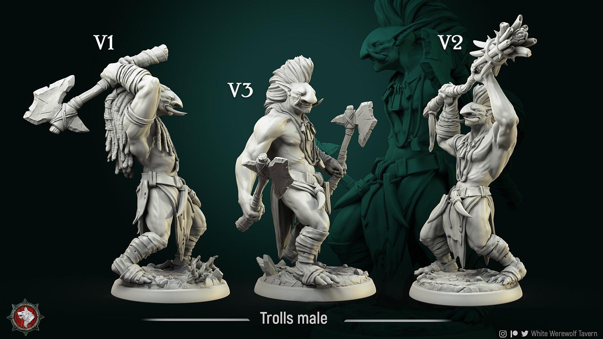 Troll Boys | TABLETOP SCALE | TTRPG Miniature | White Werewolf Tavern