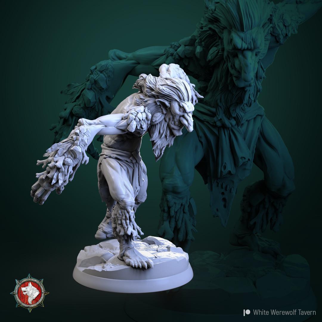 Trolls, Furred | TABLETOP SCALE | TTRPG Miniature | White Werewolf Tavern