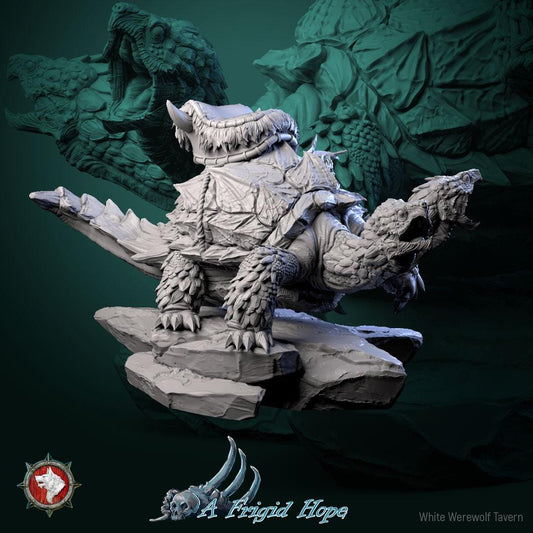 Giant Turtle | TABLETOP SCALE | TTRPG Miniature | White Werewolf Tavern | Unpainted, Unplated Resin 8k