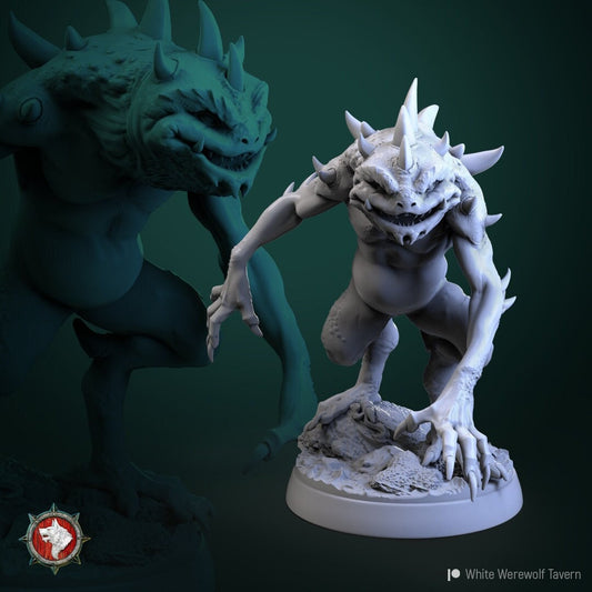 Slaads | TABLETOP SCALE | D&D TTRPG Miniature | White Werewolf Tavern