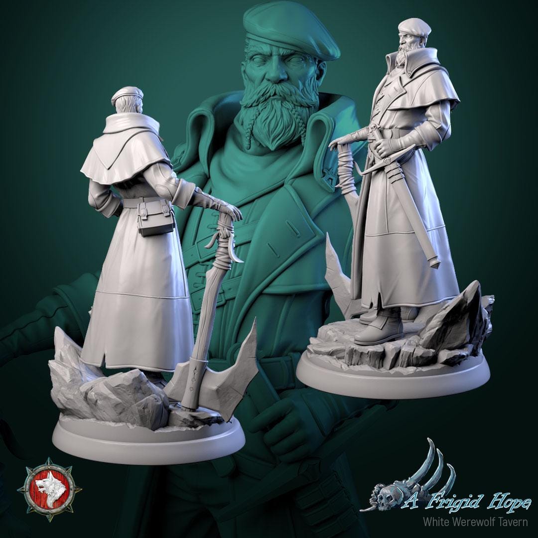 Valkor, The Stormbreaker | TABLETOP SCALE | TTRPG Miniature | White Werewolf Tavern | Unpainted, Unplated Resin 8k