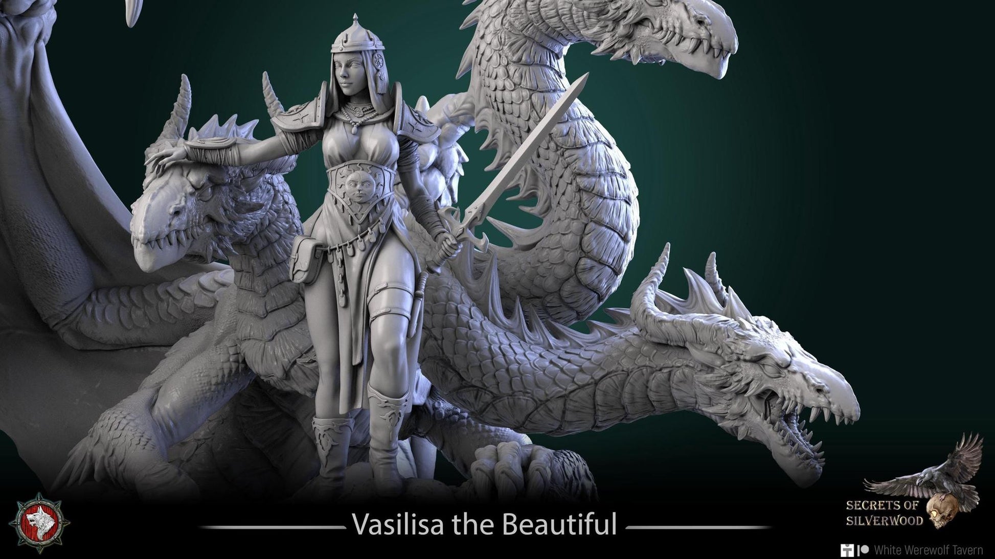 Vasilisa the Beautiful | TABLETOP SCALE | TTRPG Miniature | White Werewolf Tavern | Unpainted, Unplated Resin 8k