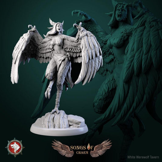 Harpies | TABLETOP SCALE | TTRPG D&D Miniature | White Werewolf Tavern