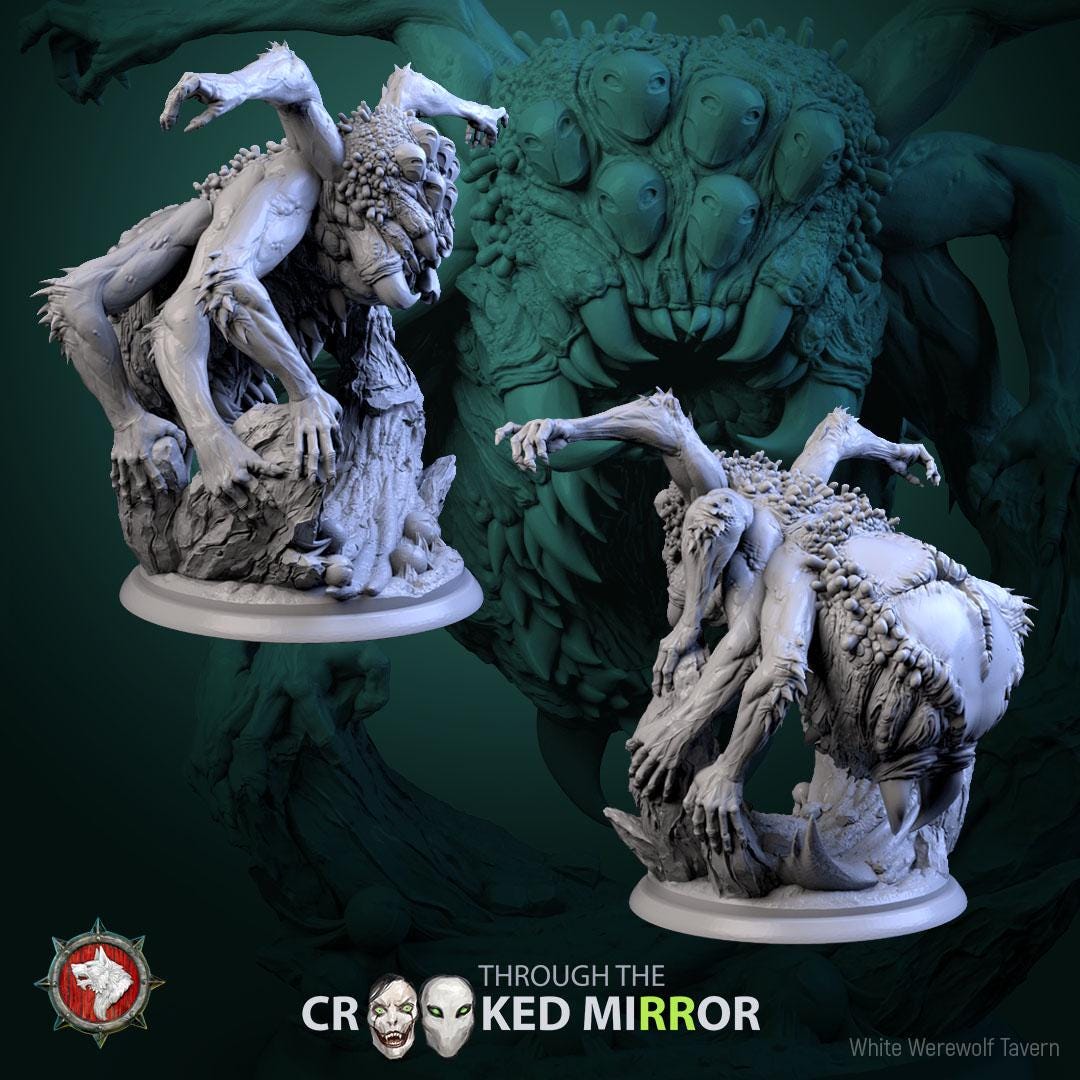 Weaver of Torment Monster| TABLETOP SCALE | TTRPG Miniature | White Werewolf Tavern | Unpainted, Unplated Resin 8k