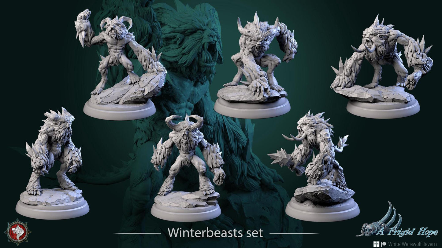 Winterbeasts | TABLETOP SCALE | TTRPG Miniature | White Werewolf Tavern