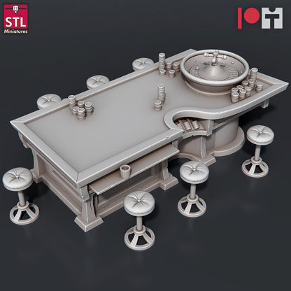 Casino NPC Set | Tabletop Scale | D&D TTRPG Miniature | STL Miniatures