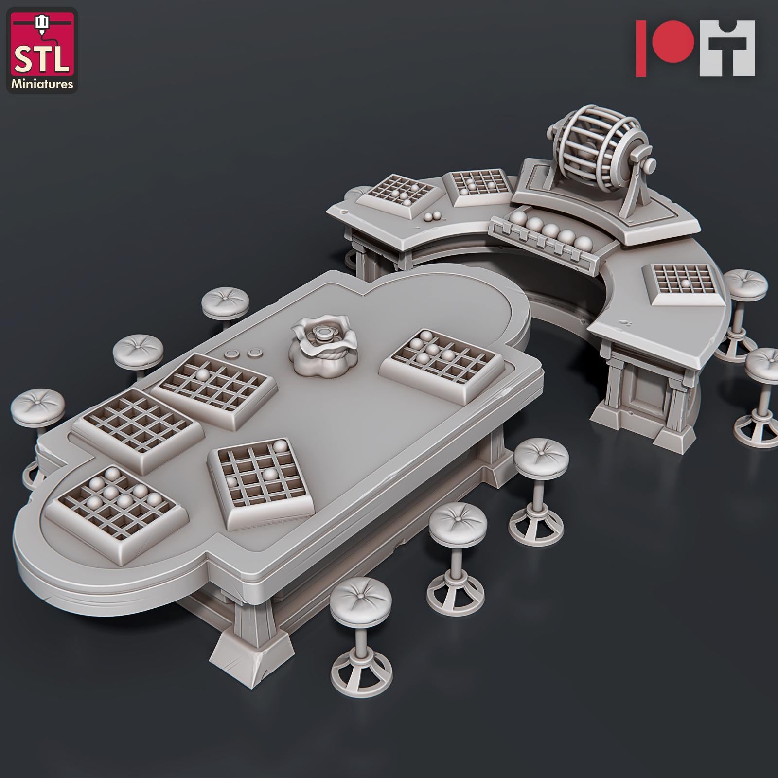 Casino NPC Set | Tabletop Scale | D&D TTRPG Miniature | STL Miniatures