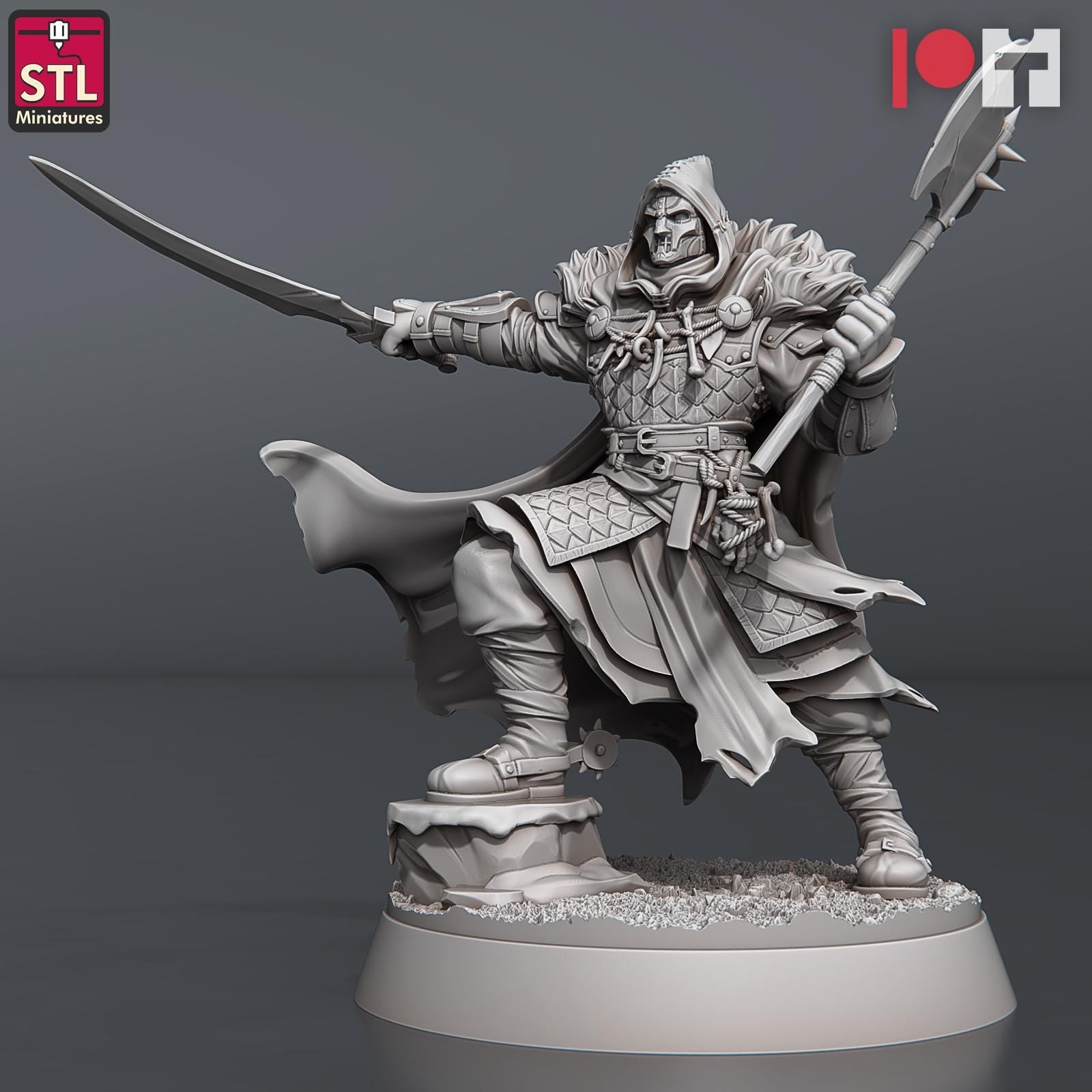 Cultist Captain | Tabletop Scale | D&D TTRPG Miniature | STL Miniatures