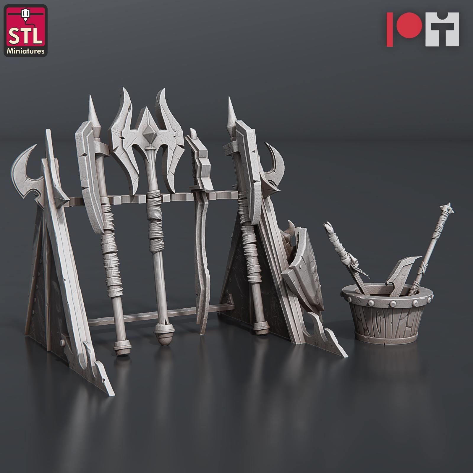 Dragonborn Blacksmith NPC Set | Tabletop Scale | D&D TTRPG Miniature | STL Miniatures