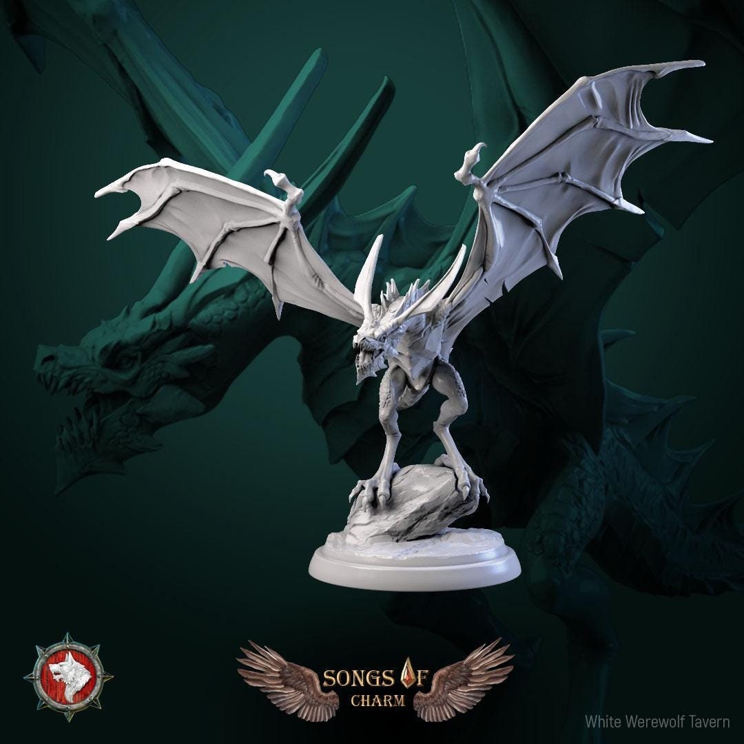Wyverns | TABLETOP SCALE | TTRPG Miniature | White Werewolf Tavern