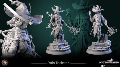 Yolo Trickster | TABLETOP SCALE | TTRPG Miniature | White Werewolf Tavern | Unpainted, Unplated Resin 8k
