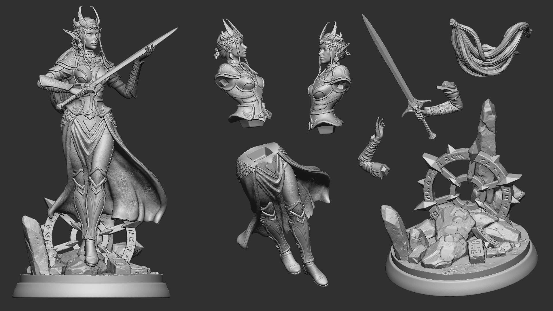 Ysselara | TTRPG Miniature | White Werewolf Tavern | Unpainted, Unplated Resin 8k