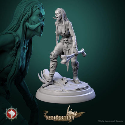 Zombie Barbarian Girls | TABLETOP SCALE | TTRPG Miniature | White Werewolf Tavern