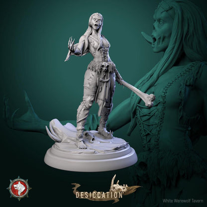 Zombie Barbarian Girls | TABLETOP SCALE | TTRPG Miniature | White Werewolf Tavern