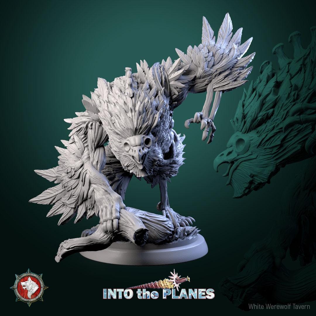 Zombie Owlbears | TABLETOP SCALE | TTRPG Miniature | White Werewolf Tavern