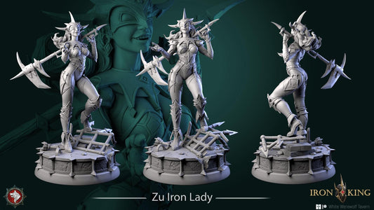Zu Iron Lady | TABLETOP SCALE | TTRPG Miniature | White Werewolf Tavern | Unpainted, Unplated Resin 8k