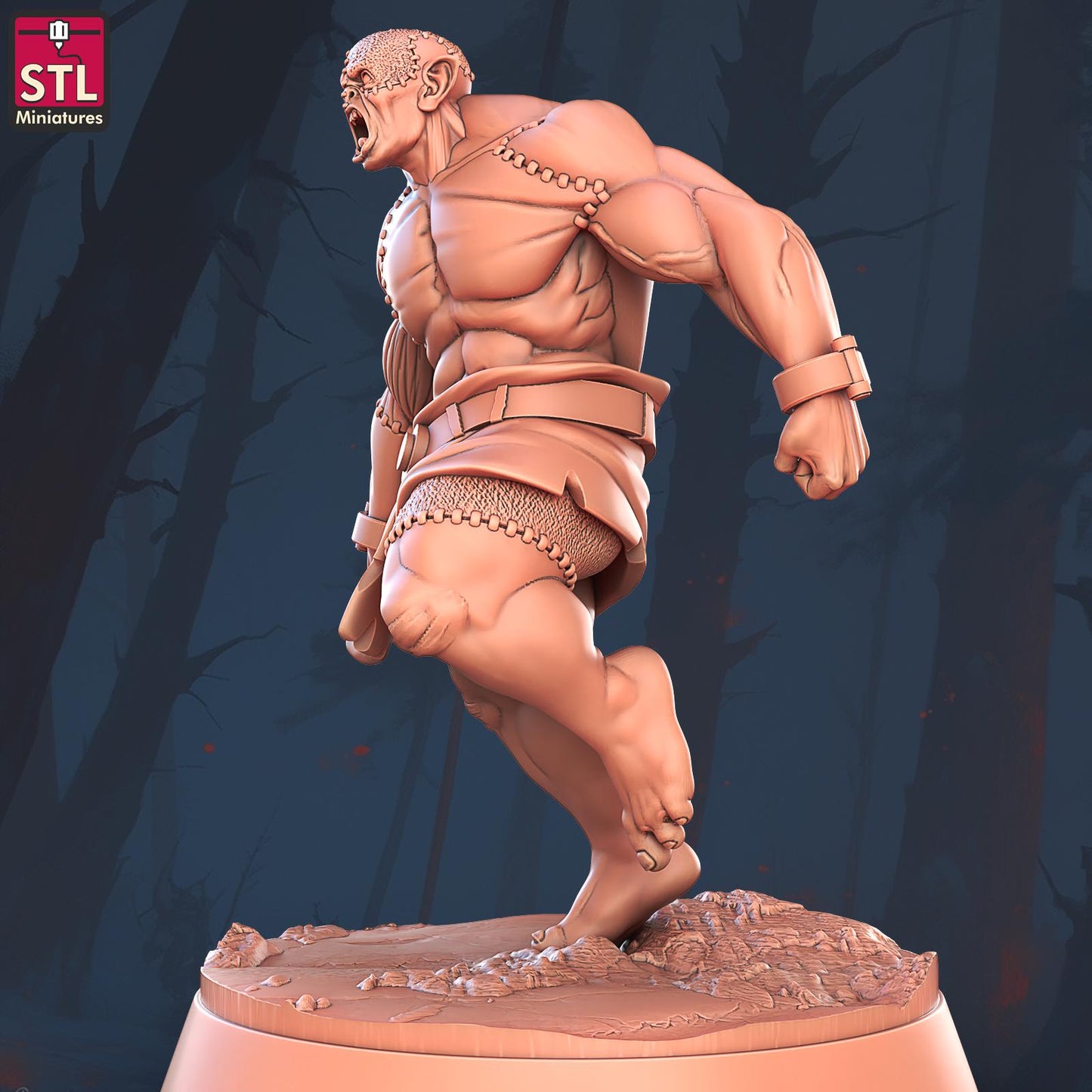 Flesh Golem Monster | Tabletop Scale | D&D TTRPG Miniature | STL Miniatures