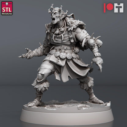 Ghoul King Set | Tabletop Scale | D&D TTRPG Miniature | STL Miniatures