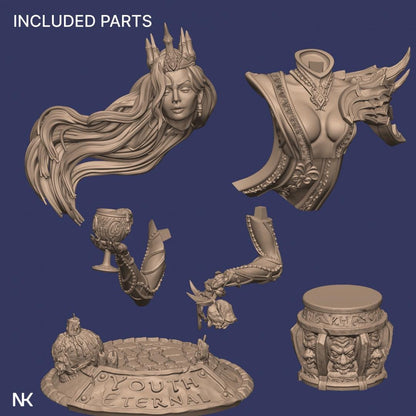 Youth Eternal | Garage Resin Kit Statue, Bust | Gothic Fantasy | Nerikson