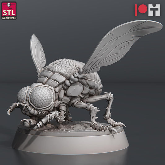 Giant Flies Set | Tabletop Scale | D&D TTRPG Miniature | STL Miniatures