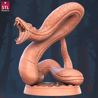 Giant Snake Set | Tabletop Scale | D&D TTRPG Miniature | STL Miniatures