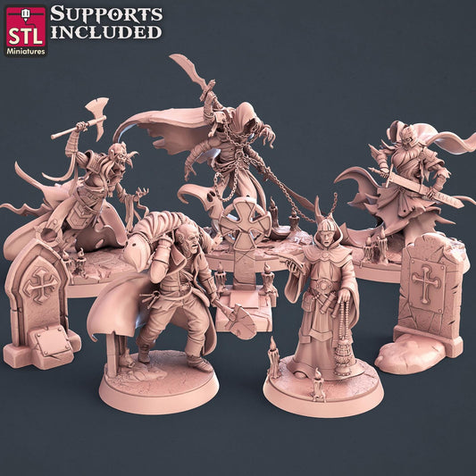 Graveyard NPC Set | Tabletop Scale | D&D TTRPG Miniature | STL Miniatures