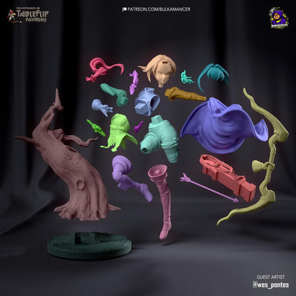 High Elf Archer | Resin Garage Kit Sculpture Anime Video Game Fan Art Statue | Bulkamancer Sculpts