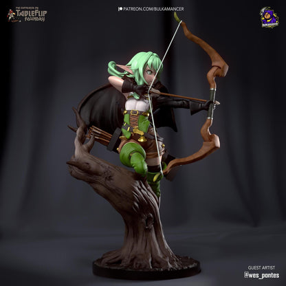 High Elf Archer | Resin Garage Kit Sculpture Anime Video Game Fan Art Statue | Bulkamancer Sculpts