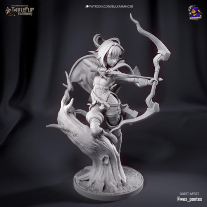 High Elf Archer | Resin Garage Kit Sculpture Anime Video Game Fan Art Statue | Bulkamancer Sculpts