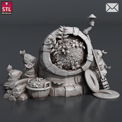 Newsletter Herbalist NPC Set | Tabletop Scale | D&D TTRPG Miniature | STL Miniatures