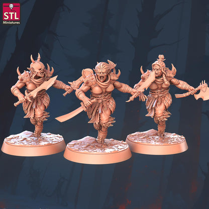 Orc Camp NPC Set | Tabletop Scale | D&D TTRPG Miniature | STL Miniatures
