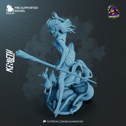 Insecure Half-Elf Druid | Resin Garage Kit Sculpture Anime Video Game Fan Art Statue | Bulkamancer Sculpts
