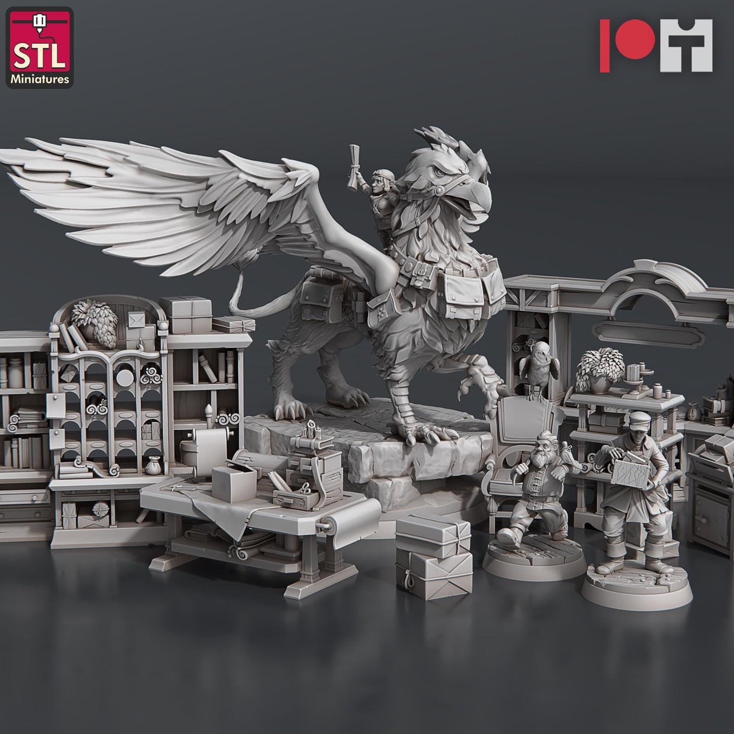 Post Office NPC Set | Tabletop Scale | D&D TTRPG Miniature | STL Miniatures