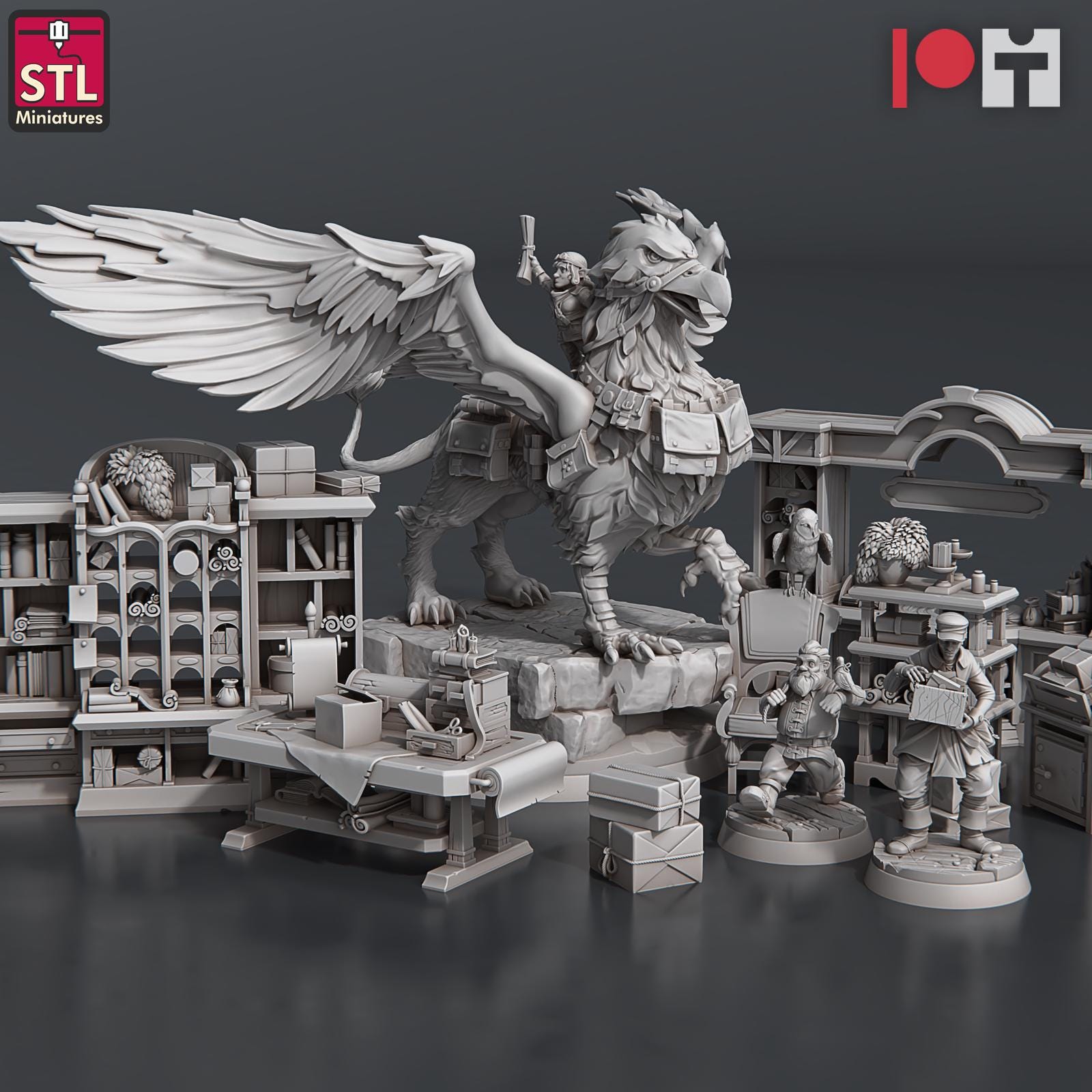 Post Office NPC Set | Tabletop Scale | D&D TTRPG Miniature | STL Miniatures