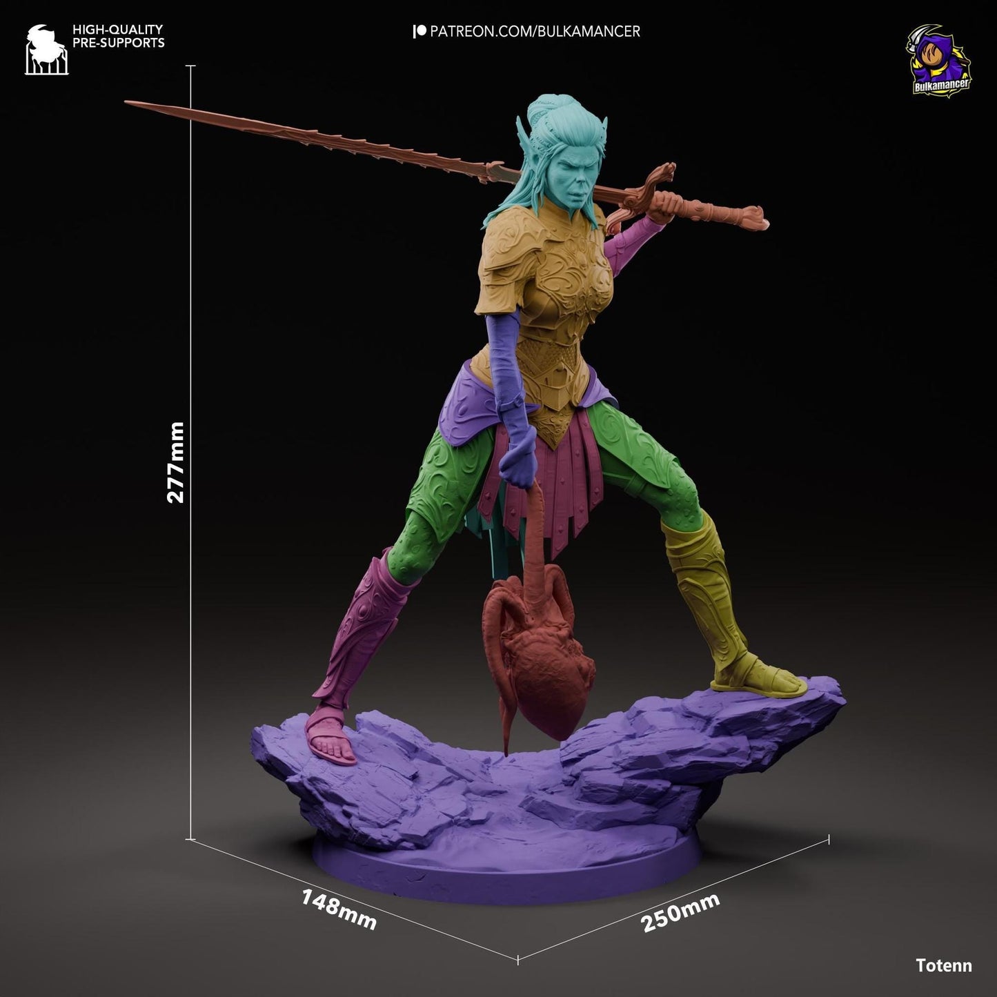 Judgmental Warrior | Resin Garage Kit Sculpture Anime Video Game Fan Art Statue | Bulkamancer Sculpts