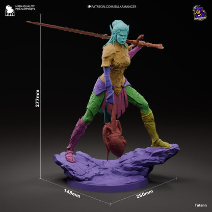 Judgmental Warrior | Resin Garage Kit Sculpture Anime Video Game Fan Art Statue | Bulkamancer Sculpts