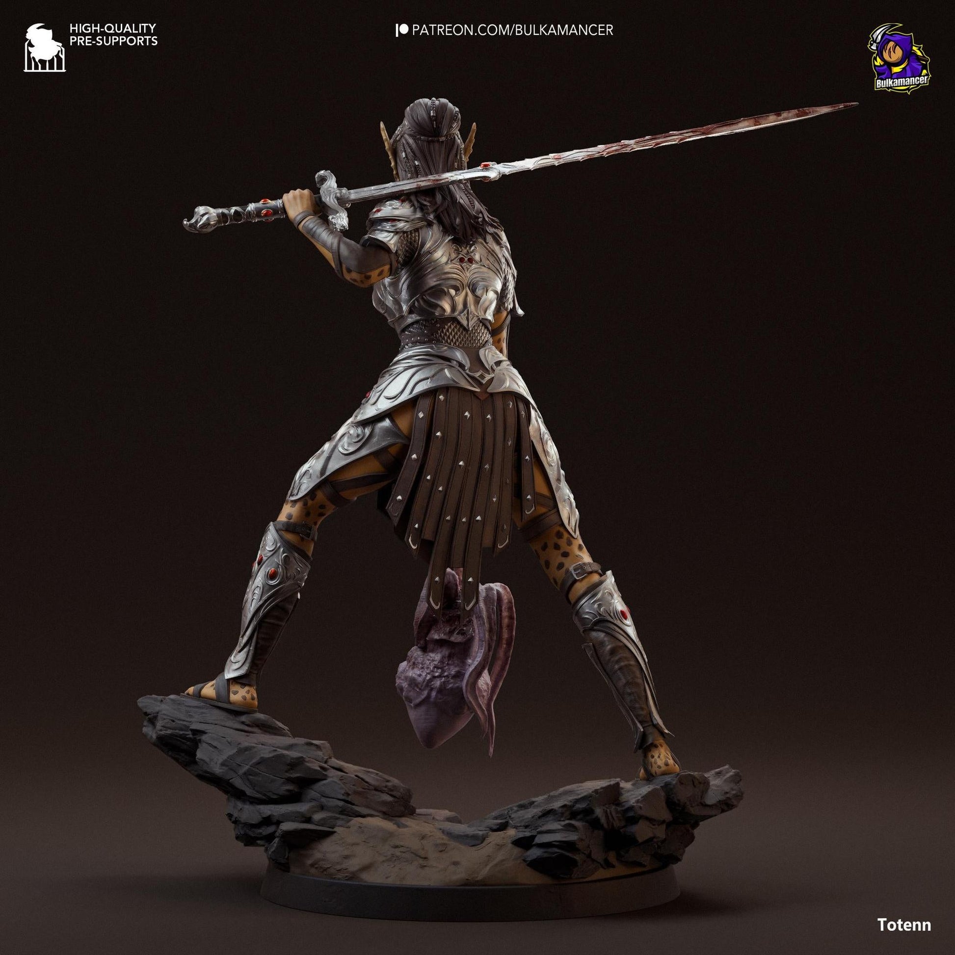 Judgmental Warrior | Resin Garage Kit Sculpture Anime Video Game Fan Art Statue | Bulkamancer Sculpts