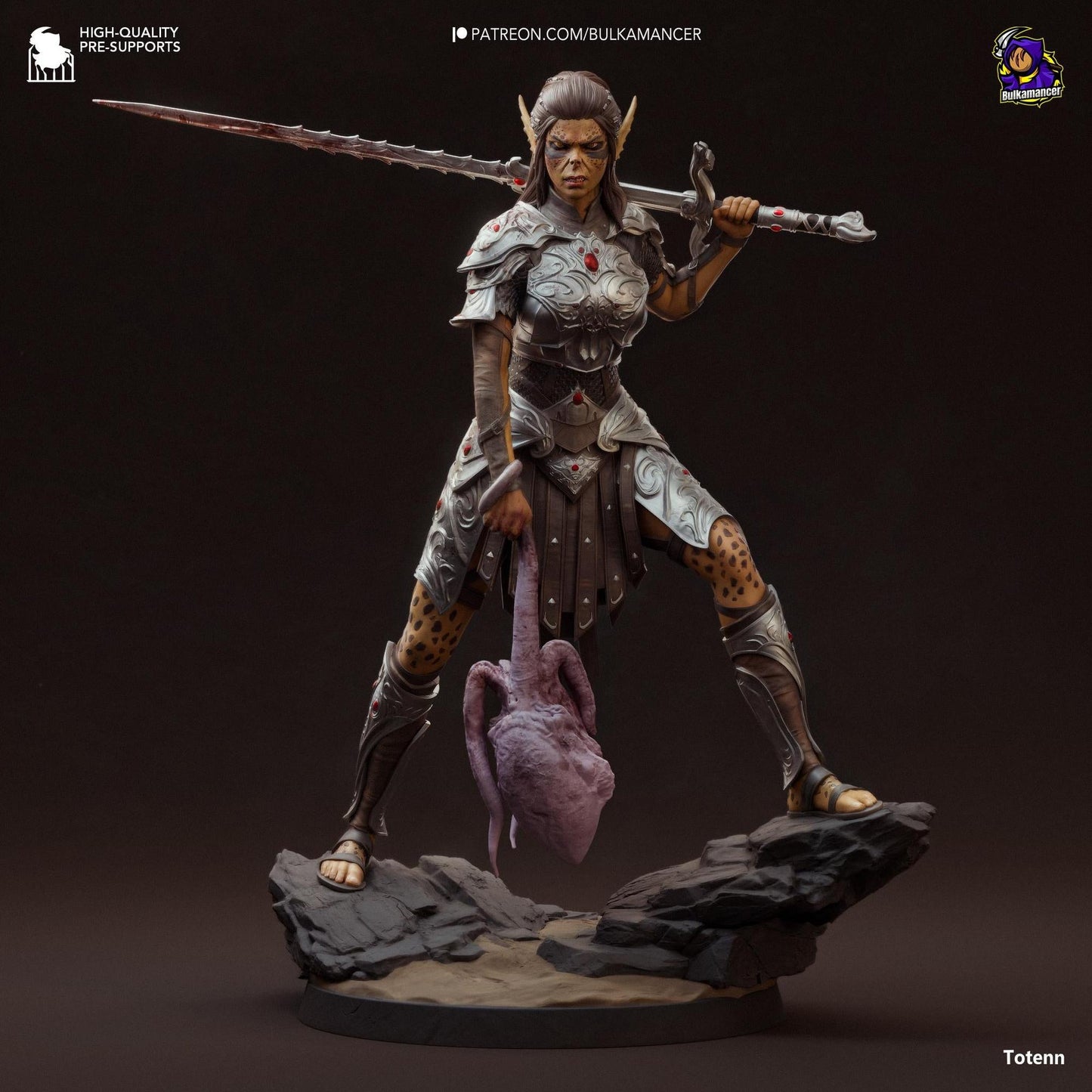 Judgmental Warrior | Resin Garage Kit Sculpture Anime Video Game Fan Art Statue | Bulkamancer Sculpts