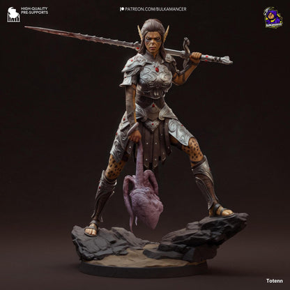 Judgmental Warrior | Resin Garage Kit Sculpture Anime Video Game Fan Art Statue | Bulkamancer Sculpts