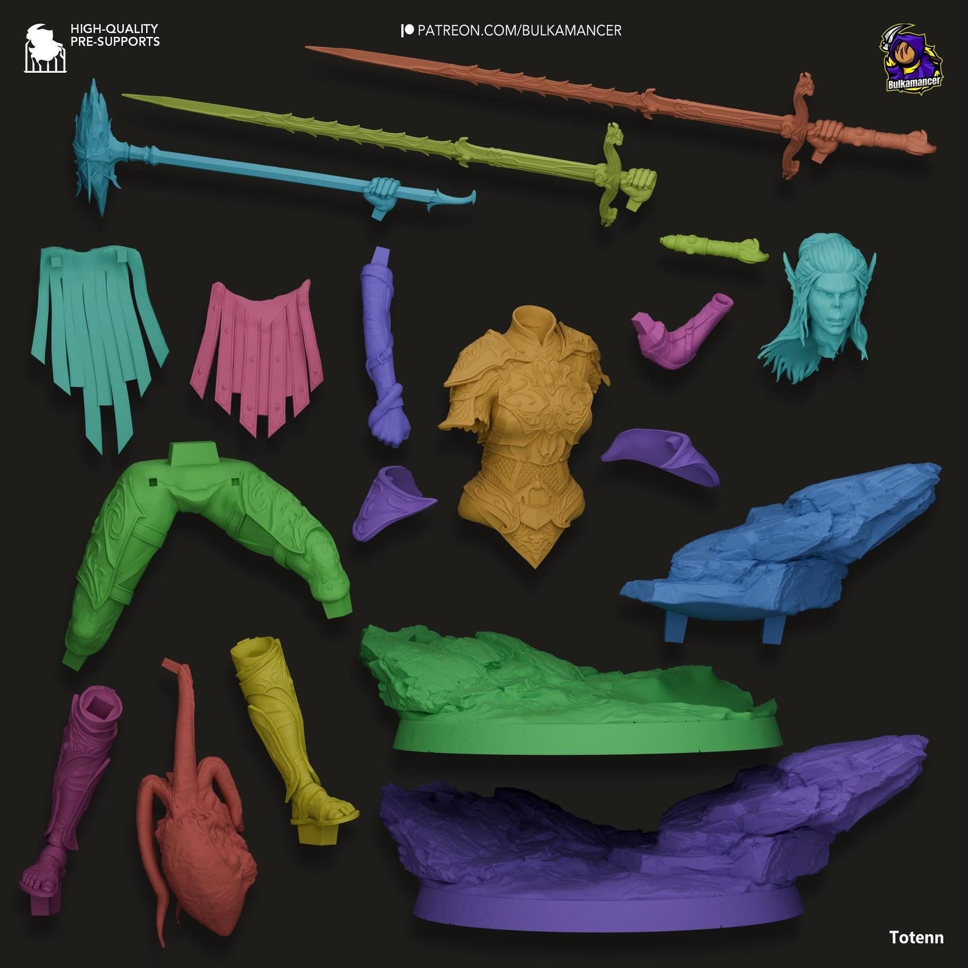 Judgmental Warrior | Resin Garage Kit Sculpture Anime Video Game Fan Art Statue | Bulkamancer Sculpts