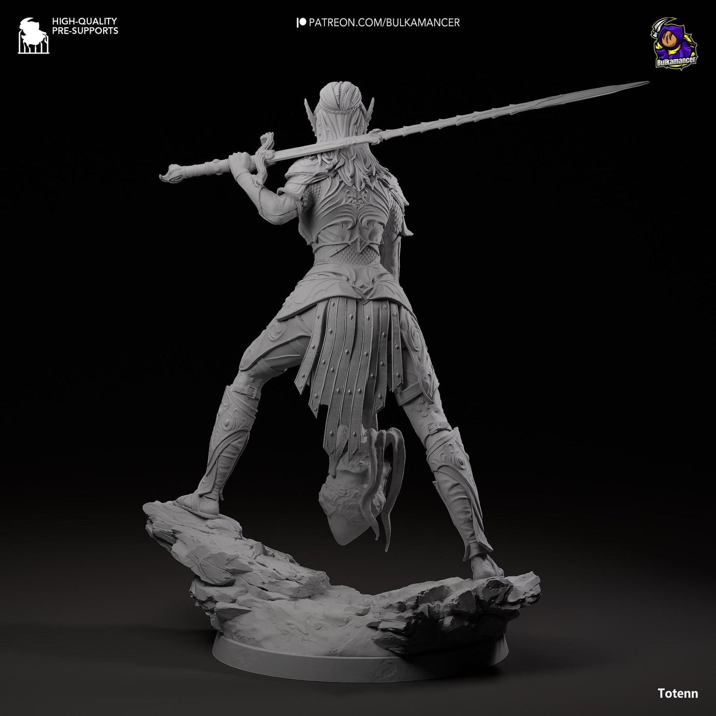 Judgmental Warrior | Resin Garage Kit Sculpture Anime Video Game Fan Art Statue | Bulkamancer Sculpts