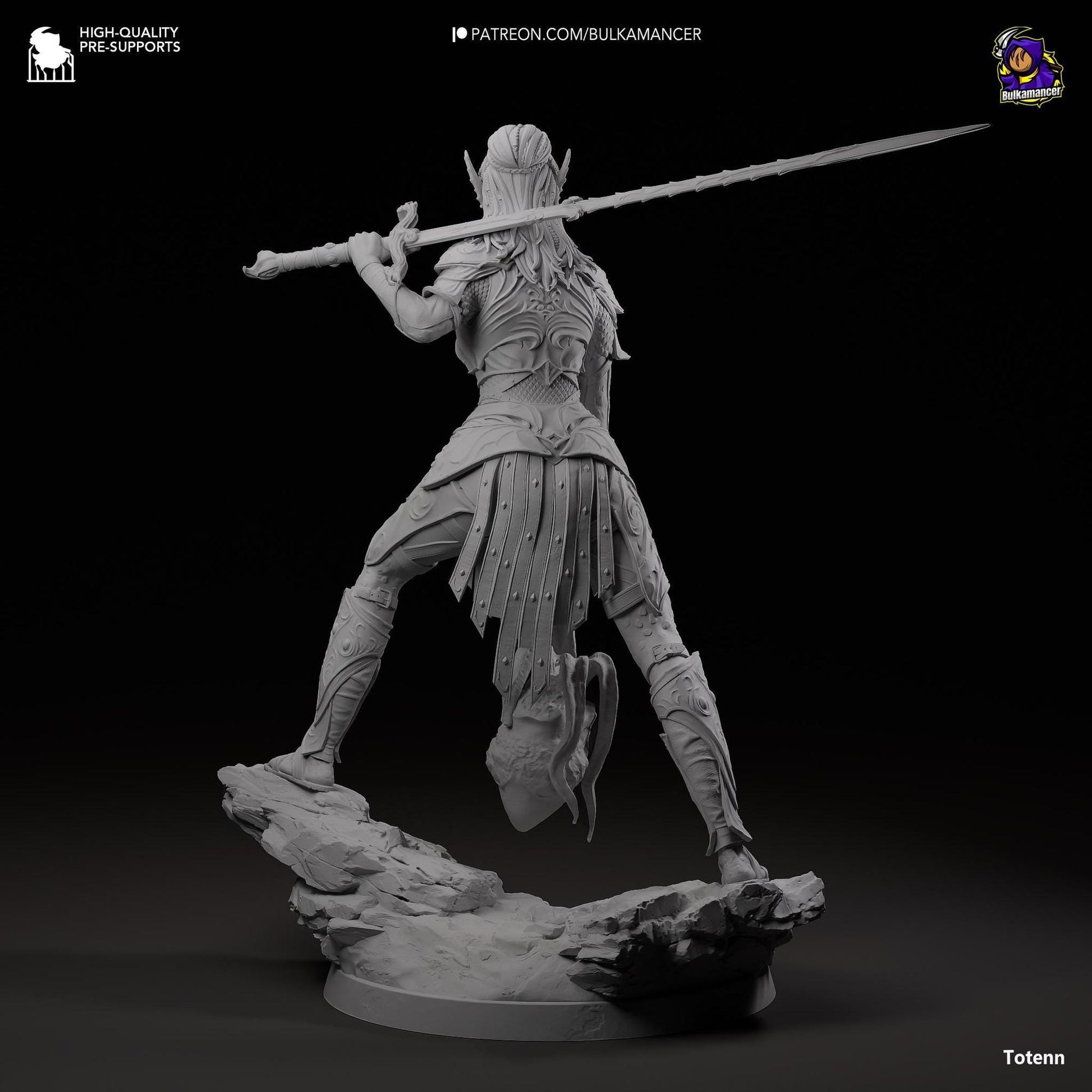 Judgmental Warrior | Resin Garage Kit Sculpture Anime Video Game Fan Art Statue | Bulkamancer Sculpts