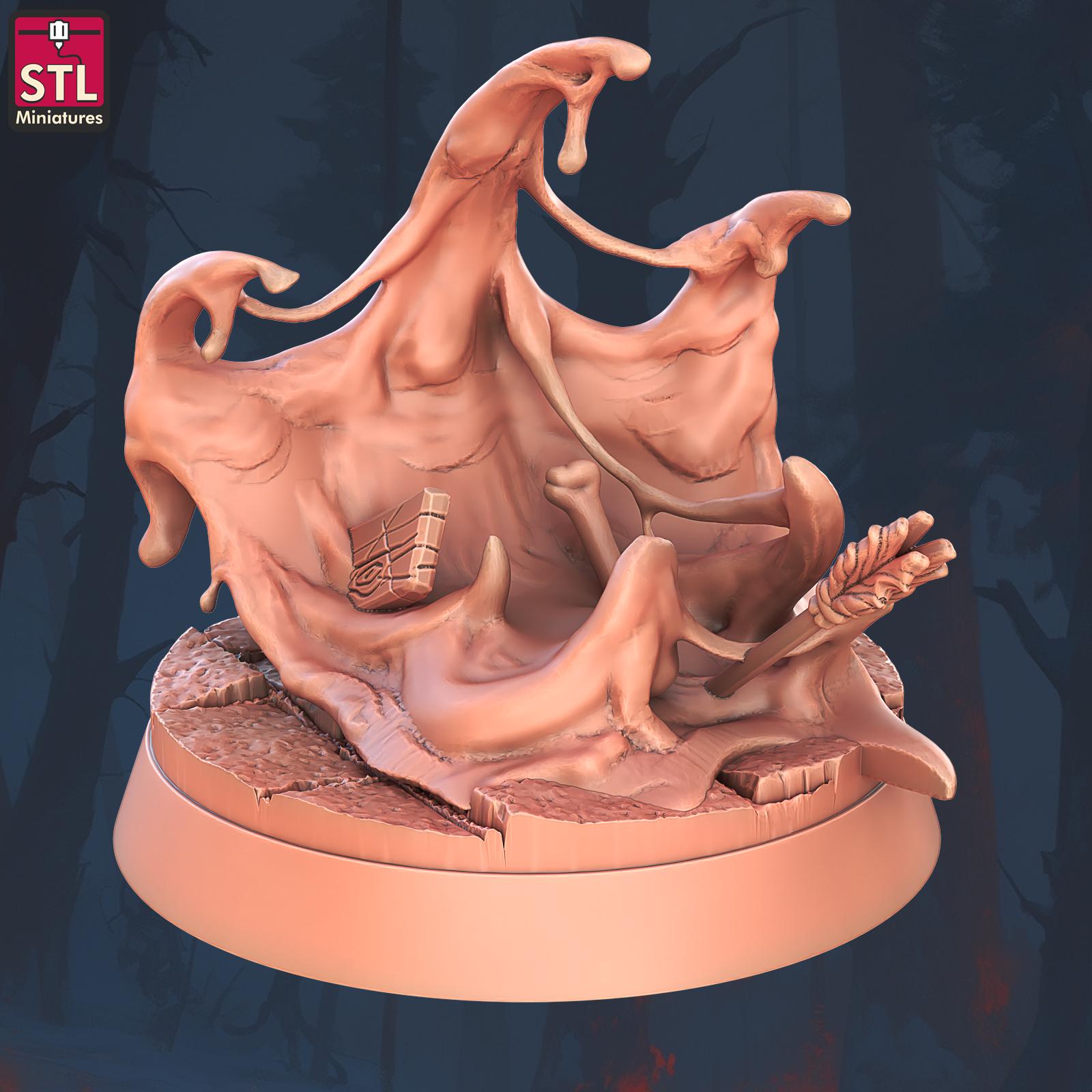 Slimes Monster Set | Tabletop Scale | D&D TTRPG Miniature | STL Miniatures