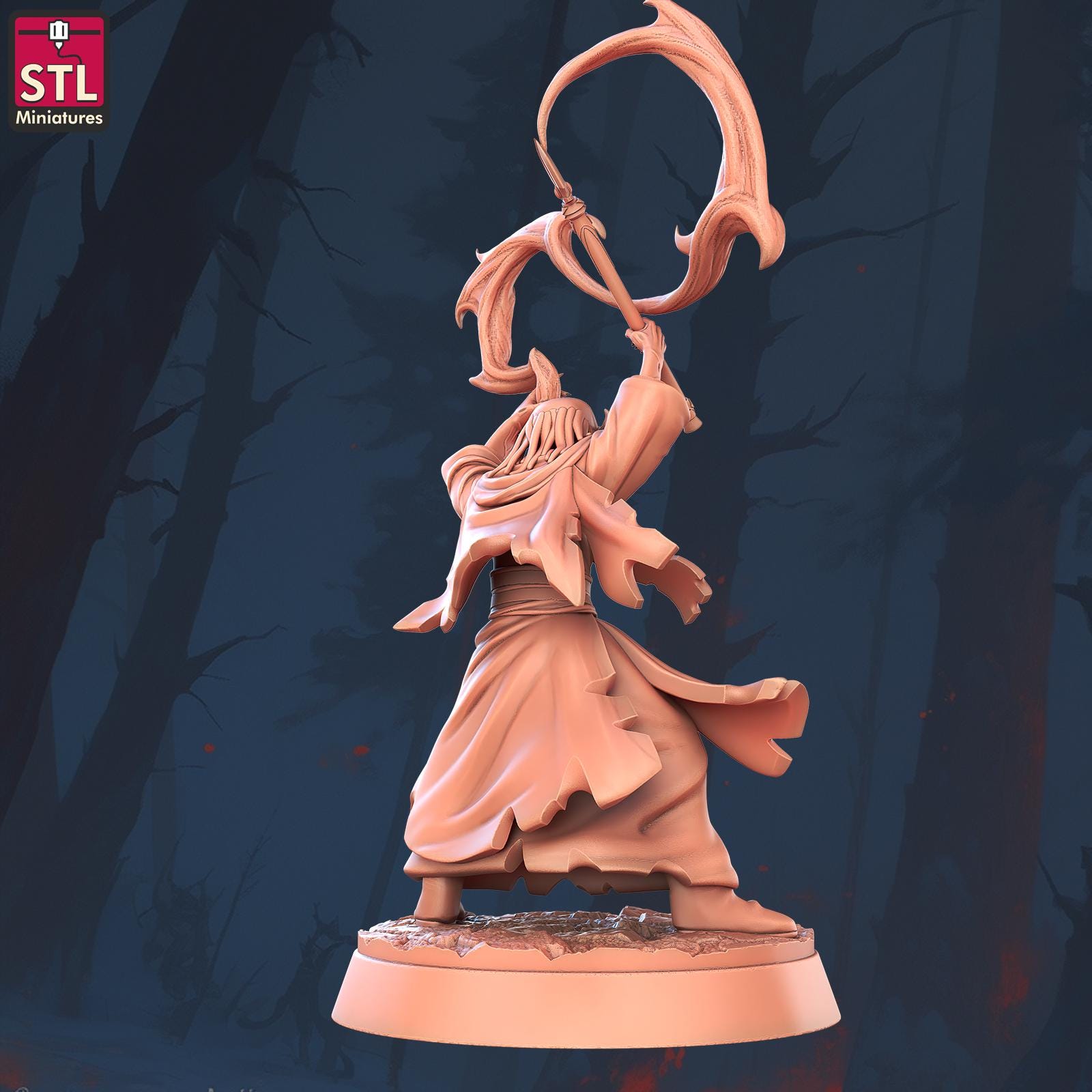Tekratis Sorcerer | Tabletop Scale | D&D TTRPG Miniature | STL Miniatures