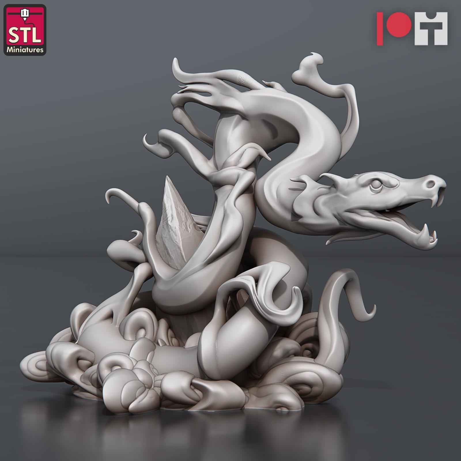 Vapor Snake Set | Tabletop Scale | D&D TTRPG Miniature | STL Miniatures