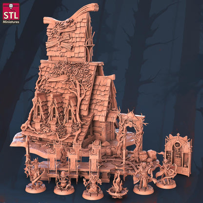 Witches' Council NPC Set | Tabletop Scale | D&D TTRPG Miniature | STL Miniatures