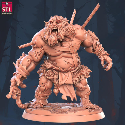 Zombie Troll Monster | Tabletop Scale | D&D TTRPG Miniature | STL Miniatures