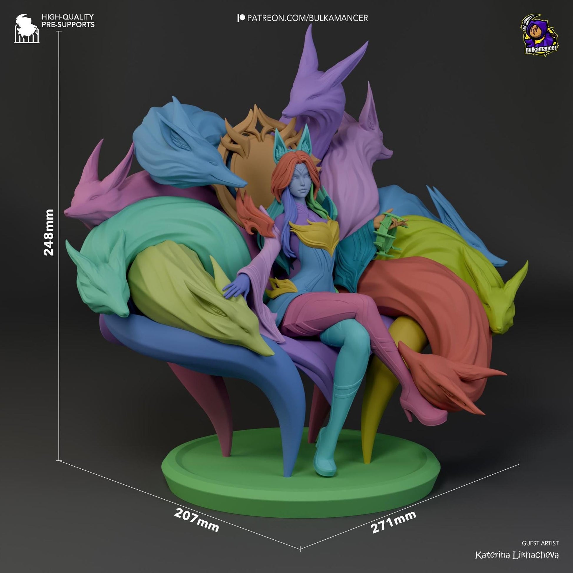 Legendary Kitsune | Resin Garage Kit Sculpture Anime Video Game Fan Art Statue | Bulkamancer Sculpts