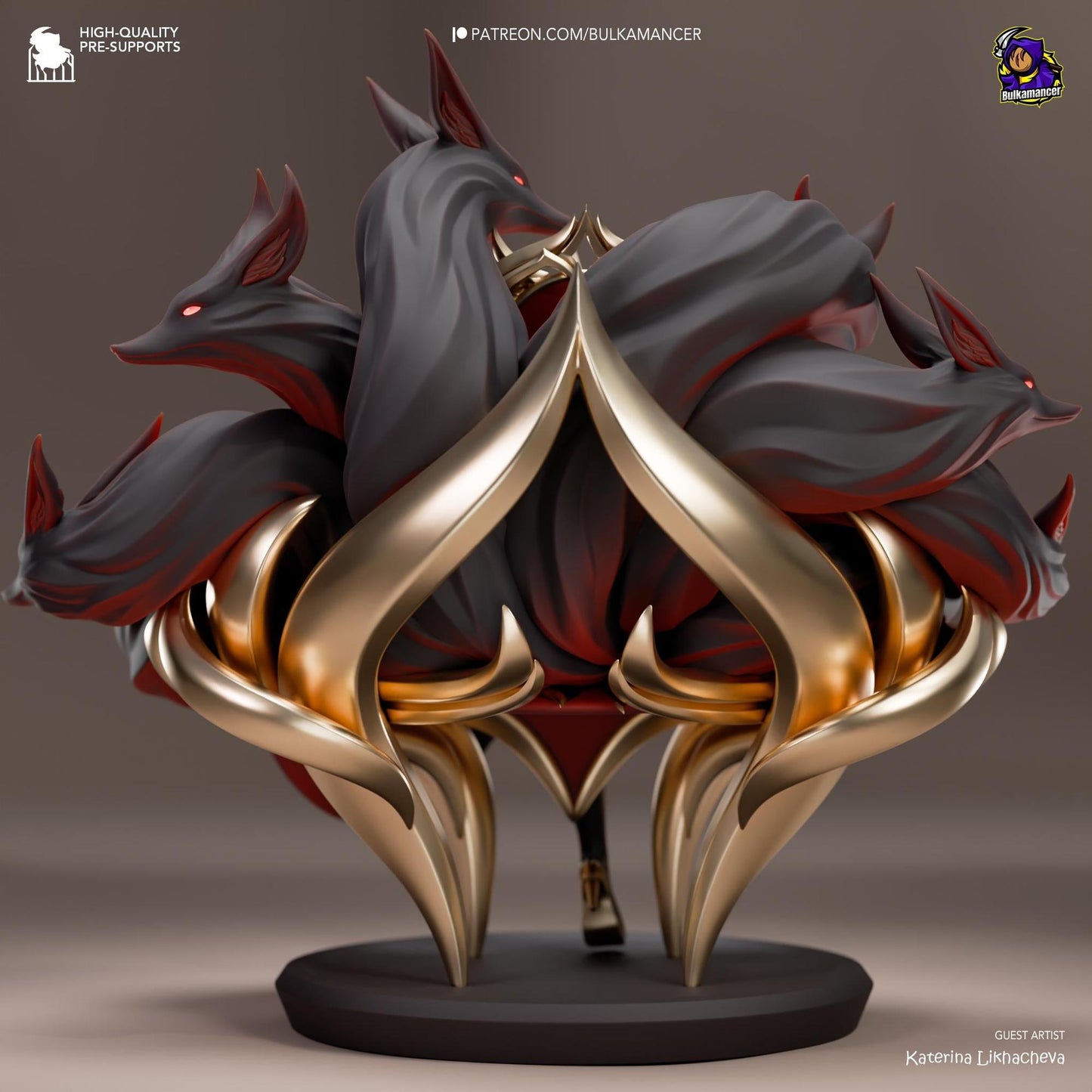 Legendary Kitsune | Resin Garage Kit Sculpture Anime Video Game Fan Art Statue | Bulkamancer Sculpts