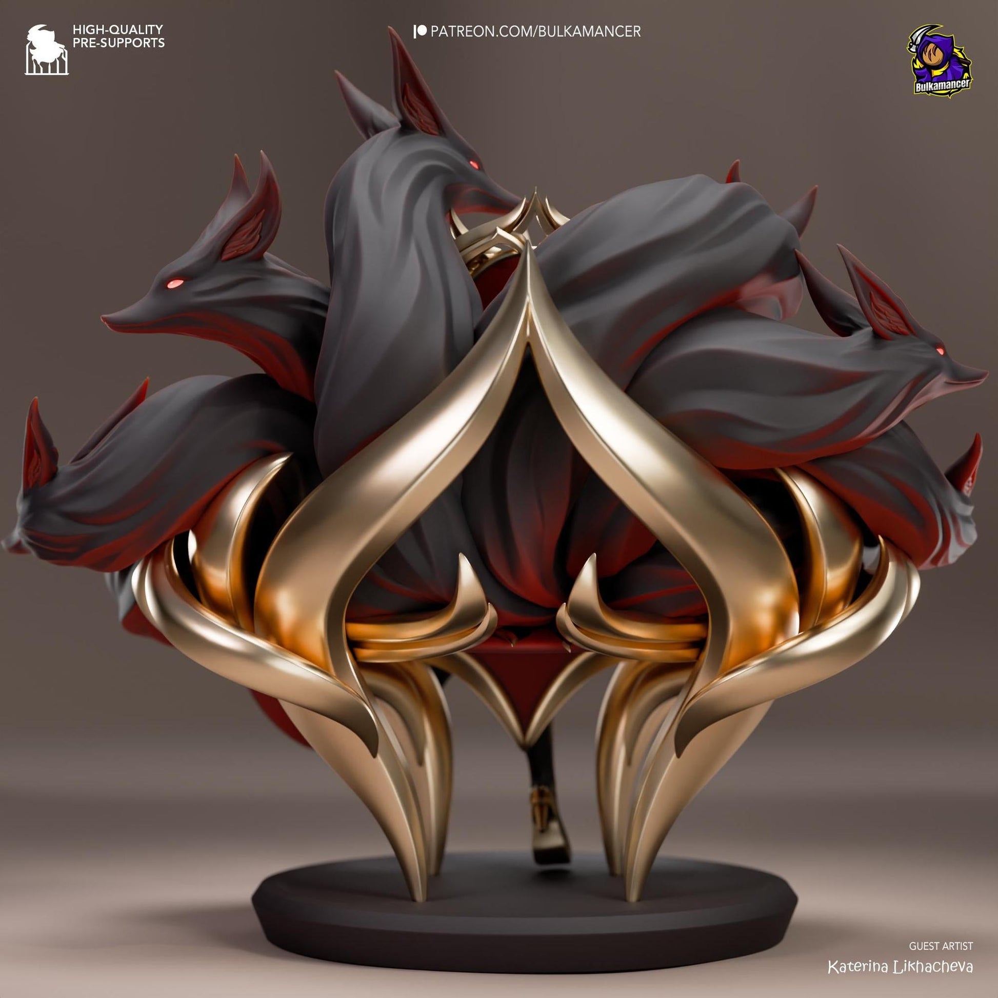 Legendary Kitsune | Resin Garage Kit Sculpture Anime Video Game Fan Art Statue | Bulkamancer Sculpts
